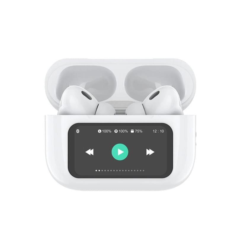 A9 Pro ANC/ENC Wireless Earbuds | Touch Screen Display Case | Bluetooth 5.3 | Double Noise Reduction | For iPhone & Android